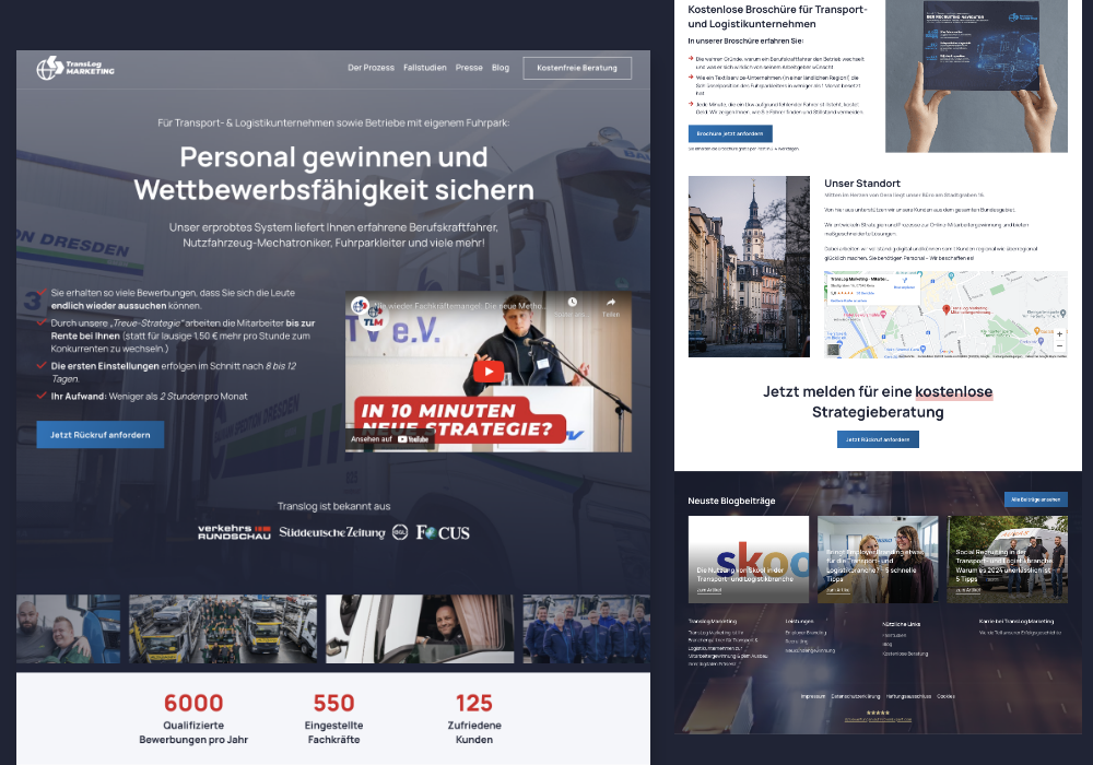 Website erstellen lassen WordPress bricksbuilder Agentur Lucas fischer Gera translogmarketing